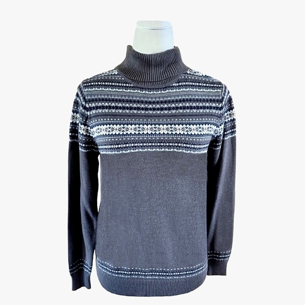 " Fair Isle" Croft & Barrow Cotton blend Sweater ( Med)